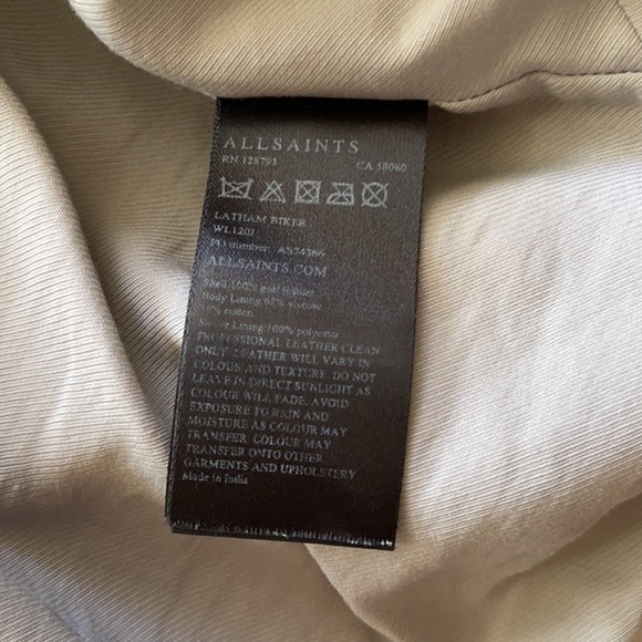 All Saints - Suede Moto Jacket - Picture 3 of 4